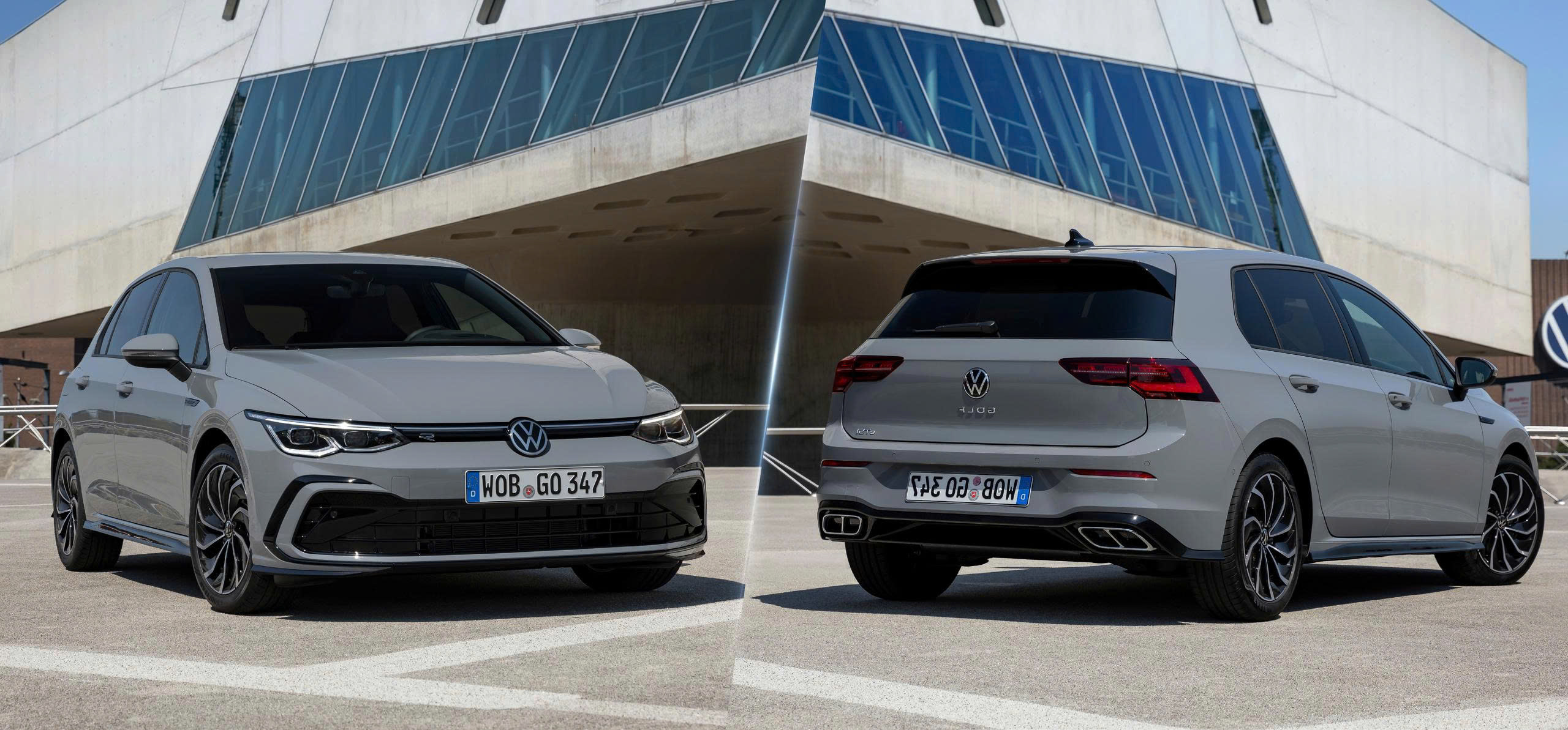 Hình minh họa: Golf 1.5 eTSI R-Line có kiểu dáng gọn gàng và thể thao, là biểu tượng gói R-line